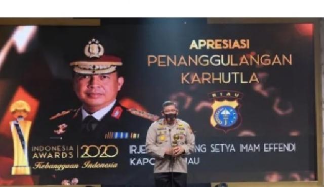 Kapolda Riau Raih Indonesia Awards 2020, Atasi Karhutla dengan Teknologi Aplikasi