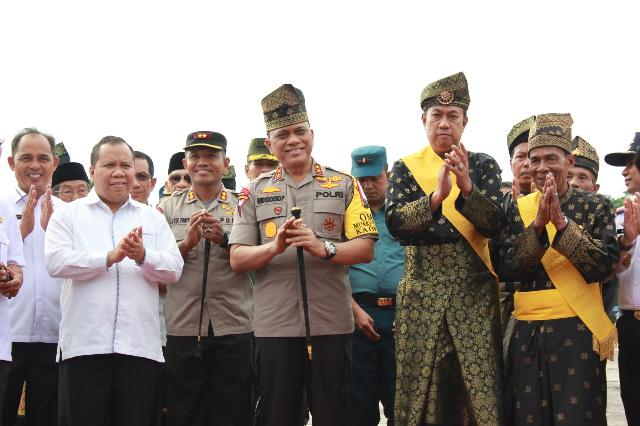 Kapolres Meranti Sambut Kedatangan Kapolda Riau Beserta Rombongan