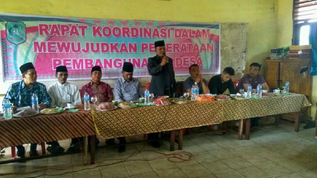 Rapat Koordinasi Bersama Masyarakat Desa Renak Dungun Kecamatan Pulau Merbau