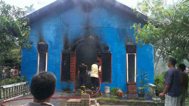 Rumah Warga Paskem Rengat Terbakar, Kerugian Ditaksir Rp. 50 juta
