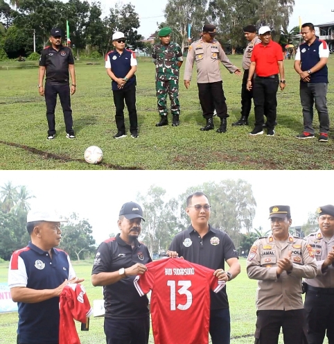 Plt Bupati H Asmar Resmi Buka Turnament Usia U-40 Rebutkan Piala Ketua PSSI Kepulauan Meranti