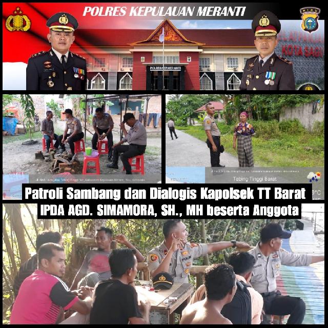 Iptu AGD Simamora SH MH Pimpin Langsung Patroli Sambang dan Dialogis