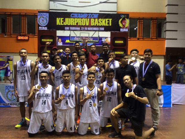 Tim Basket Putra Pelalawan Juara Kejurprov Riau 2016