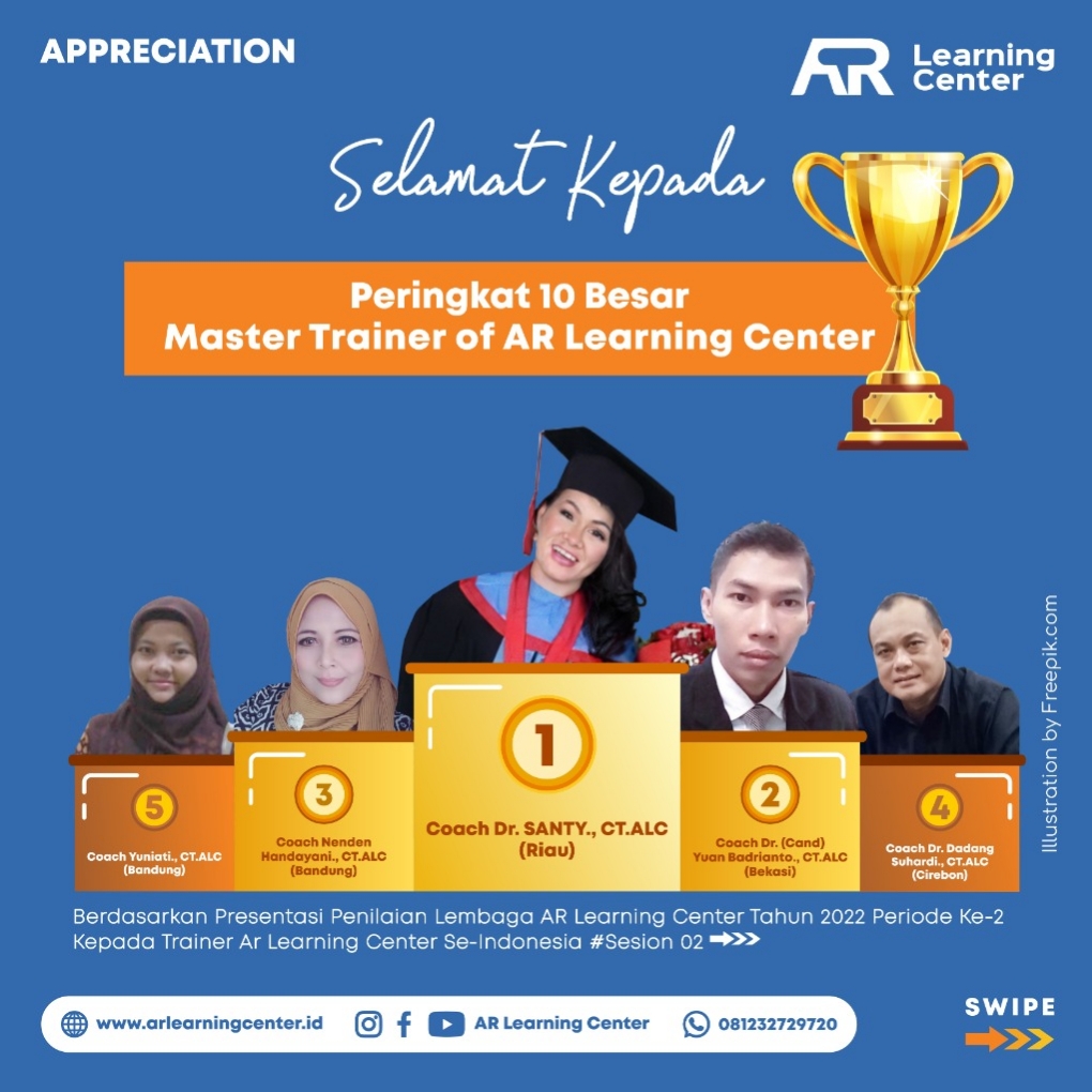 Dr. Santy Asal Riau Raih Peringkat 1 Nasional Master Trainer of AR Learning Center