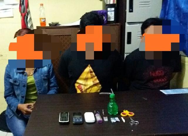 Tim Satnarkoba Meranti Tangkap Tiga Orang  Pesta Sabu di Hotel Happy Selatpanjang