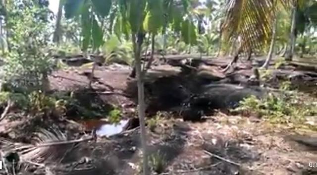 Diawali Ledakan, Tanah Amblas Seluas 1 Ha di Rangsang Pesisir Meranti
