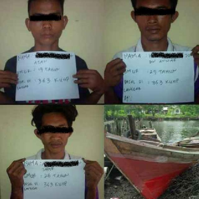 Pelaku Pencurian Kapal Pompong di Mandah Akhirnya Ditangkap