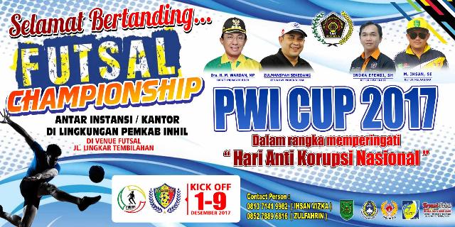 1 Desember, PWI Inhil Gelar Futsal Championship