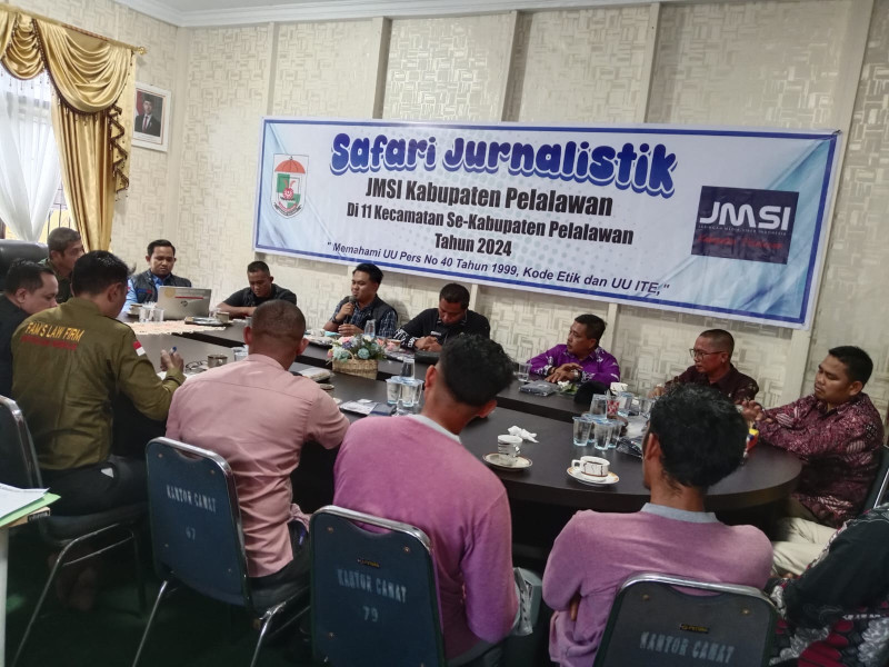 Dihadiri Kades Se-Kecamatan Pelalawan, JMSI Pelalawan Gelar Safari Jurnalistik