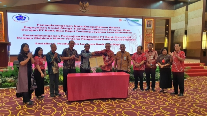 BRK Teken MoU dengan PSMTI Riau Tentang Layanan Jasa Perbankan