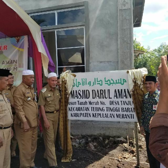 Wakil Bupati Kepulauan Meranti Resmikan Masjid Darul Aman Desa Tanjung