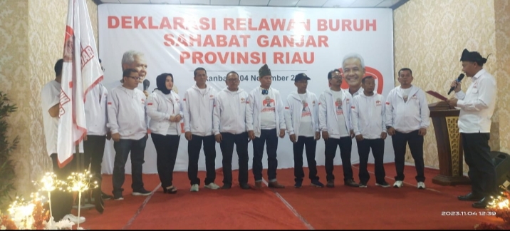 Relawan Buruh Sahabat Ganjar Provinsi Riau, Targetkan Pemenangan 60 Persen Suara
