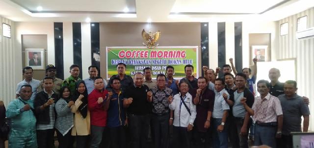Kajari Rohul Ivan Damanik, Gelar Coffee Morning Dengan Wartawan