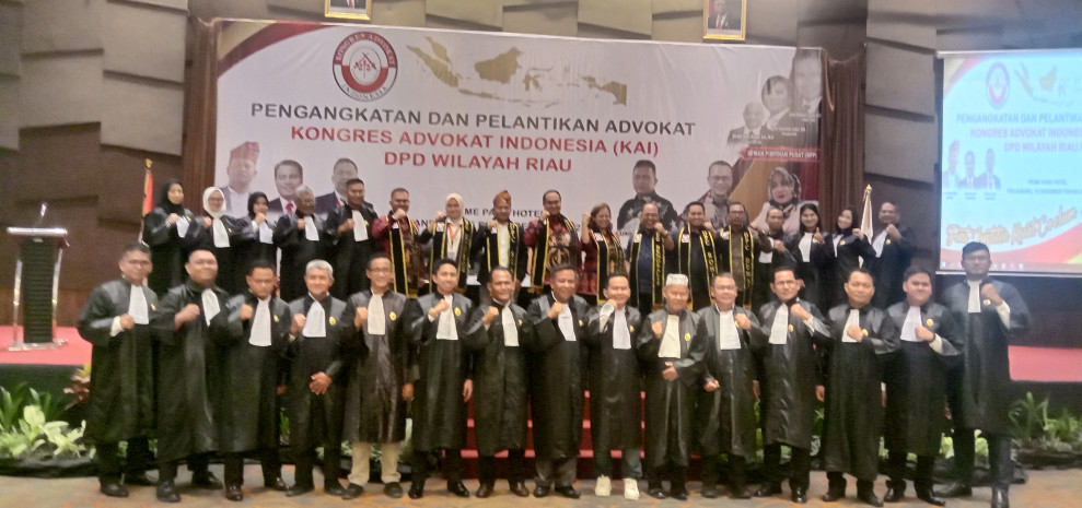 Wakil Sekjen DPP KAI Pusat, Resmi Lantik Kongres Advokat DPD KAI Wilayah Riau Tahun 2023
