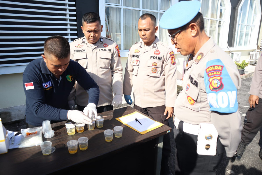 Operasi Gaktiblin Subbid Provost Polda Riau, Personel Polres Meranti Zero Pengguna Narkoba