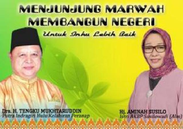 Pemilukada Inhu, Pasangan Muktharuddin-Aminah Bakal Diusung 3 Parpol