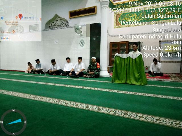 Serka  Dedi Hendriko Menghadiri Maulid Nabi Muhammad SAW di Masjid Al -  Ikhsan Kec Lala