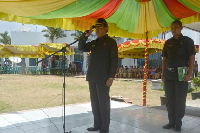 Bupati Inhil Irup Hari Keselamatan dan Kesehatan Kerja Nasional di PT Pulau Sambu Guntung
