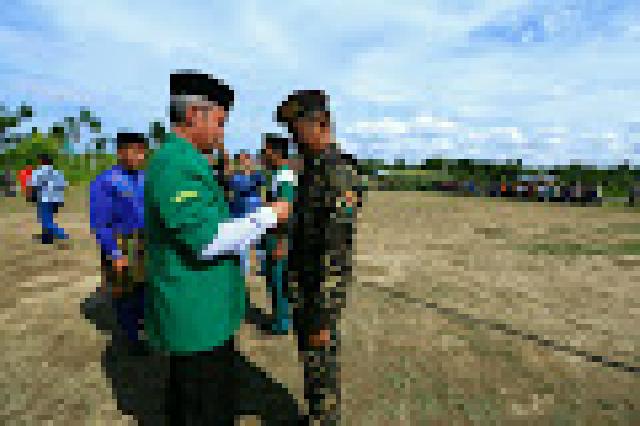 Wabup Said Hasyim Irup Diklat Dasar GP Ansor Banser di Kecamatan Tebing Tinggi Barat