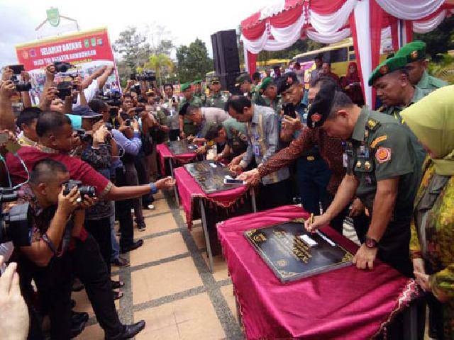 Kabupaten Rohul Jadi Lokasi Pencanangan TNI Manunggal KB-Kes Nasional