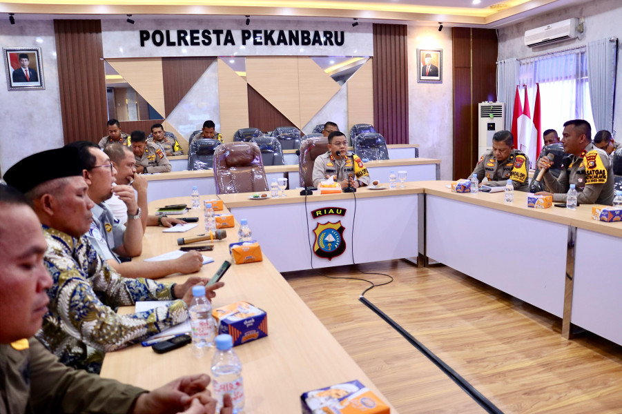 Polresta Pekanbaru Laksanakan Rapat Koordinasi Lintas Sektoral Ops Keselamatan Lancang Kuning 2024