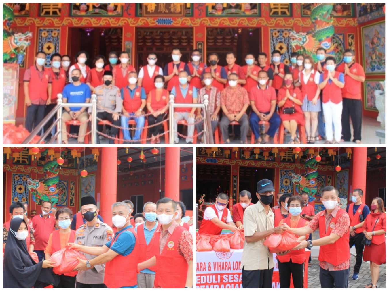 HUT Dewi Zhu Shen Niu-Niu, Yayasan Bundatara Dan Vihara Long Hong Kiong Bagikan 200 Paket Sembako
