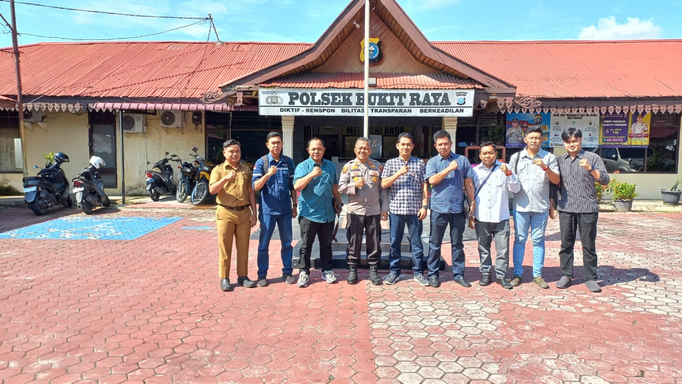 Kapolsek Bukit Raya Pekanbaru,Terima Kunjungan Anggota Panwascam dan PKD Se-kecamatan Bukit Raya