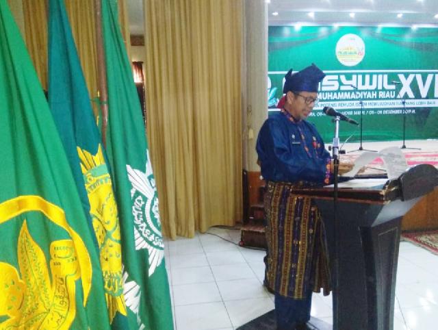 H Masrul Kasmy Buka Musywil XVII Pemuda Muhammadiyah Riau 2019 di Gedung Tengku Maharatu