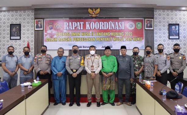 Polres Meranti Gelar Rakor Operasi Aman Nusa II Pencegahan PMK