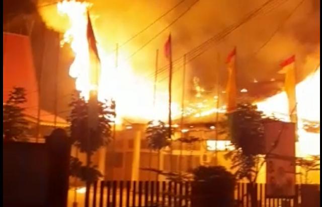 Kantor KPU Inhu Nyaris, Gedung UPT Formasi Habis Terbakar