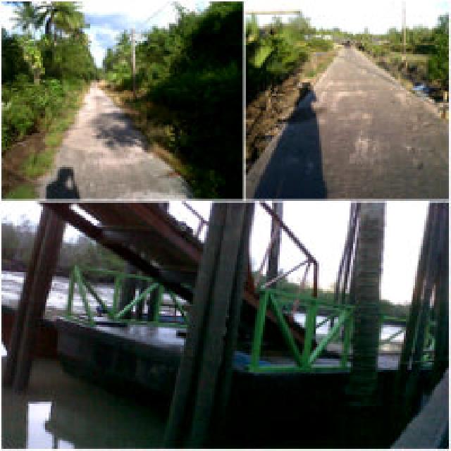 Berkat Dana Dari PMM, 2 Jalan dan 1 Jembatan Apung Berhasil Dibangun di Desa Penyagun