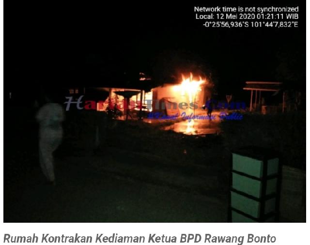 Rumah Ketua BPD Rawang Bonto Ludes Dilalap Si Jago Merah