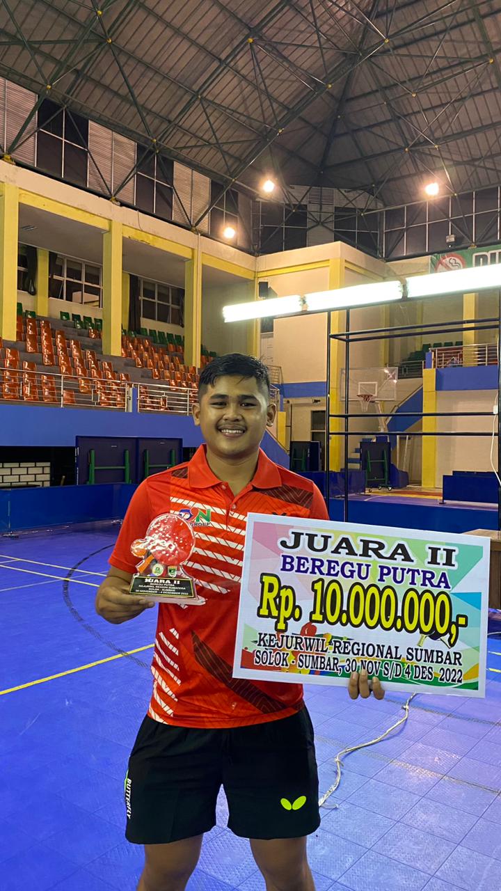 Kabar Gembira, Personil Sat Samapta Polres Kampar Raih Juara 2 Kejurwil Tenis Meja Se Sumatera