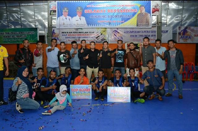 Skor 5-0, Setwan FC Champion Turnamen Futsal Hut Meranti ke 9