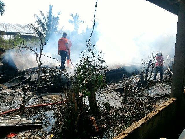 Kebakaran, 1 Unit Rumah di Tembilahan Ludes Terbakar