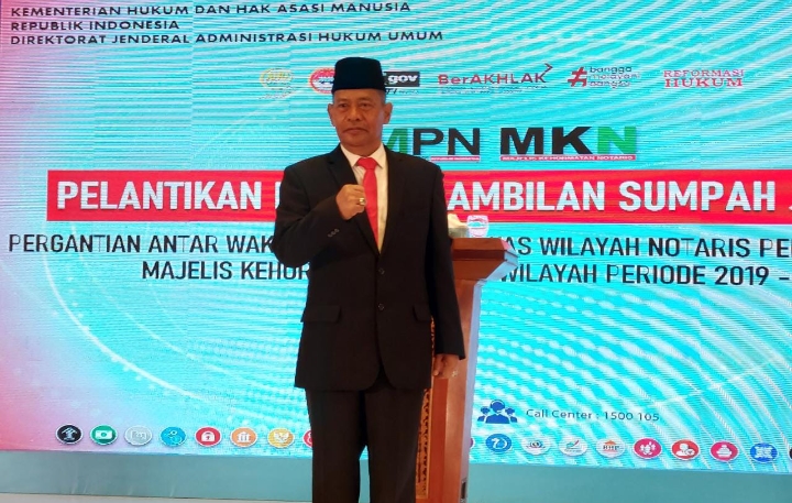 MHD Jahari Sitepu Dilantik Menkumham Sebagai Majelis Kehormatan Notaris Riau