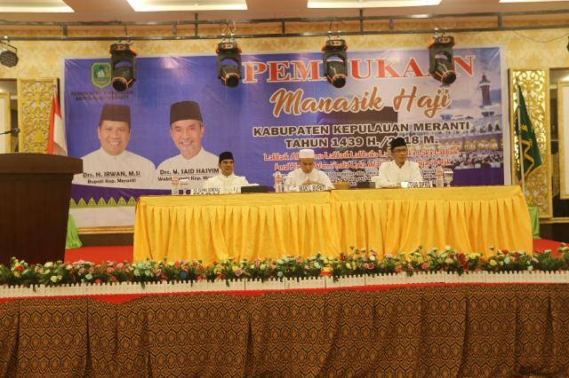 Wakil Bupati Kepulauan Meranti H. Said Hasyim Membuka acara Pelatihan Manasik Haji Tahun 1439 H/2018