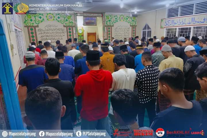 Kalapas Selatpanjang Laksanakan Ibadah Malam Ramadhan Bersama WBP