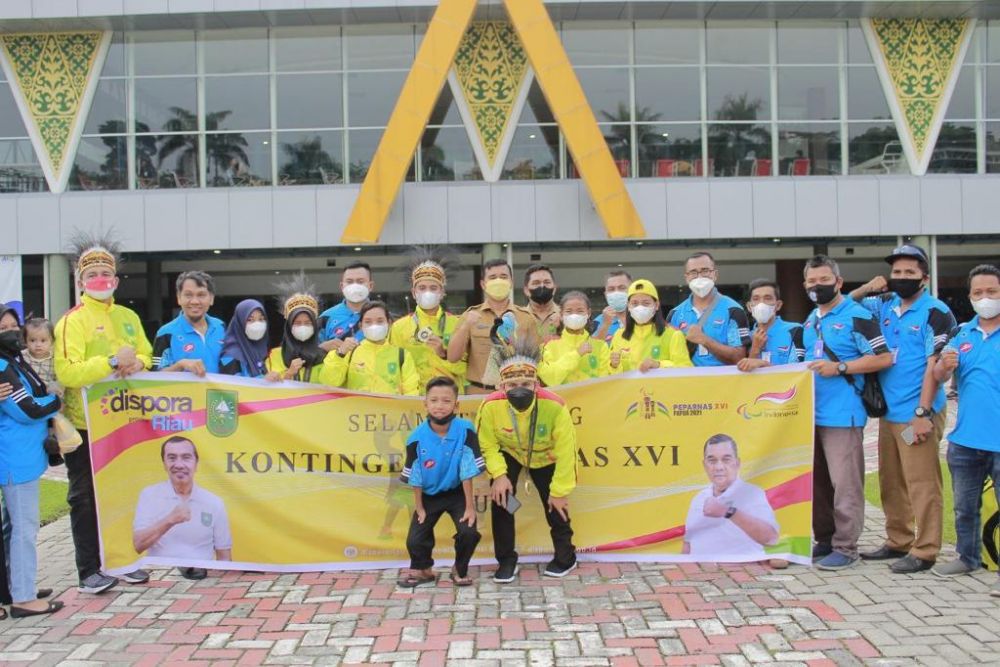 Atlet Paralimpik Riau Tiba di Pekanbaru