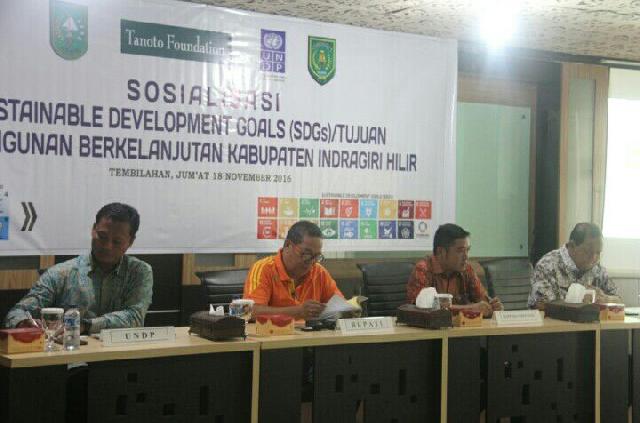 Asisten II Setdakab Inhil Buka Sosialisasi Sustainable Development Goals