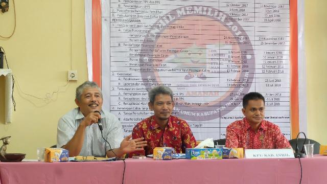 Bupati Inhi Harapkan Tahapan Pilkada Kabupaten Inhil Tahun 2018 Berjalan Baik