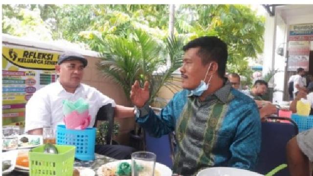 Calon Ketua REI Riau Jalin Silaturahmi dengan Pengurus PWI Riau