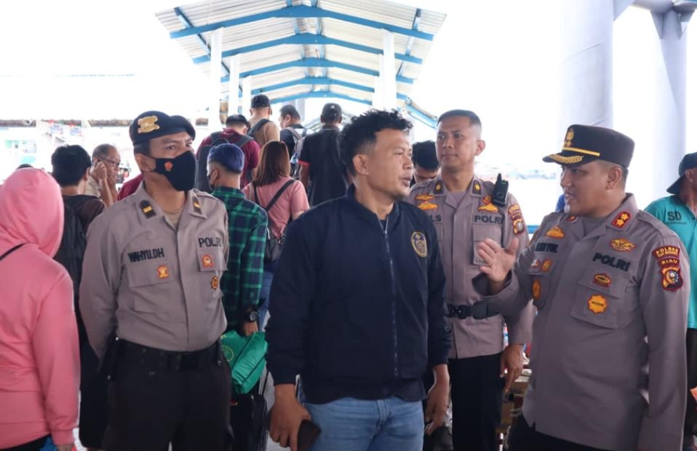 Pengamanan Imlek 2574, Kapolres Meranti Bersama Stakeholder Terkait Lakukan Pengecekan Vihara dan Pelabuhan Tanjung Harapan