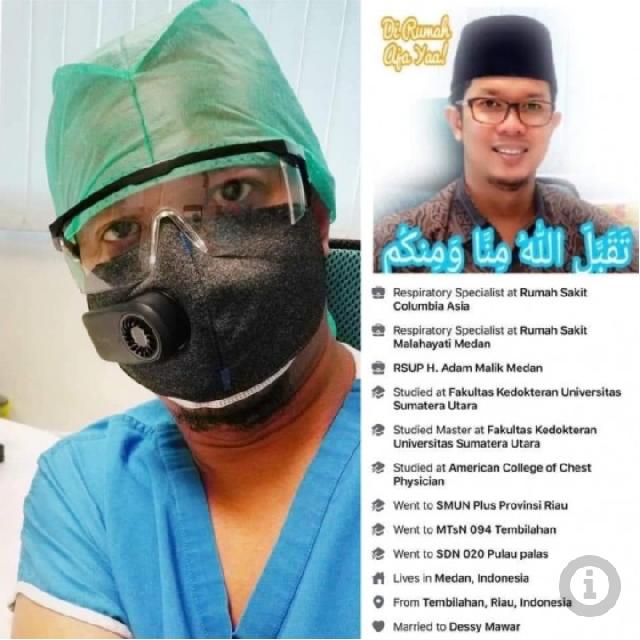 Dokter Yang Meninggal di Medan Akibat Corona Ternyata Putra Riau Alumni SMUN Plus  Simak selengkapny