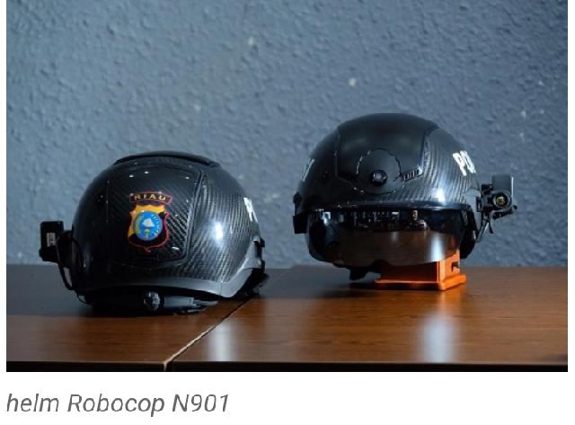 Polda Riau Gunakan Smart Helmed Thermal
