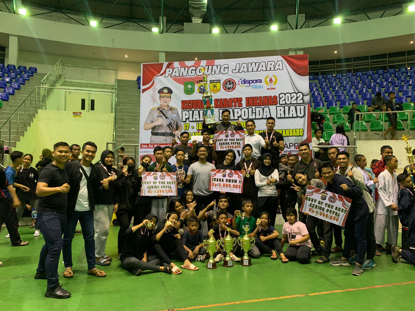 Kejurda Inkanas Piala Bergilir Kapolda Riau, Polres Pelalawan Raih Juara Umum II