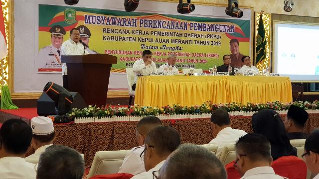 Bupati Kepulauan Meranti Buka Musrenbang RKPD Kabupaten Kepulauan Meranti Tahun 2019