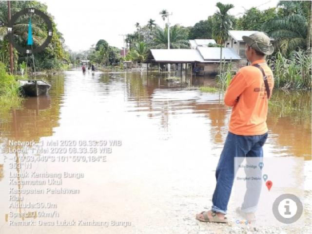 Astaga, Banjir di Dua Desa Ukui Mulai Surut, Jalan Desa Belum Bisa Dilewati Kendaraan