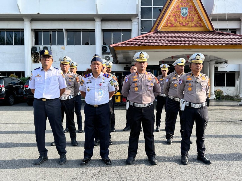 Dirlantas Polda Riau Gelar Apel Gabungan Bersama Dishub Kolaborasi Atasi Kemacetan di Kota Pekanbaru