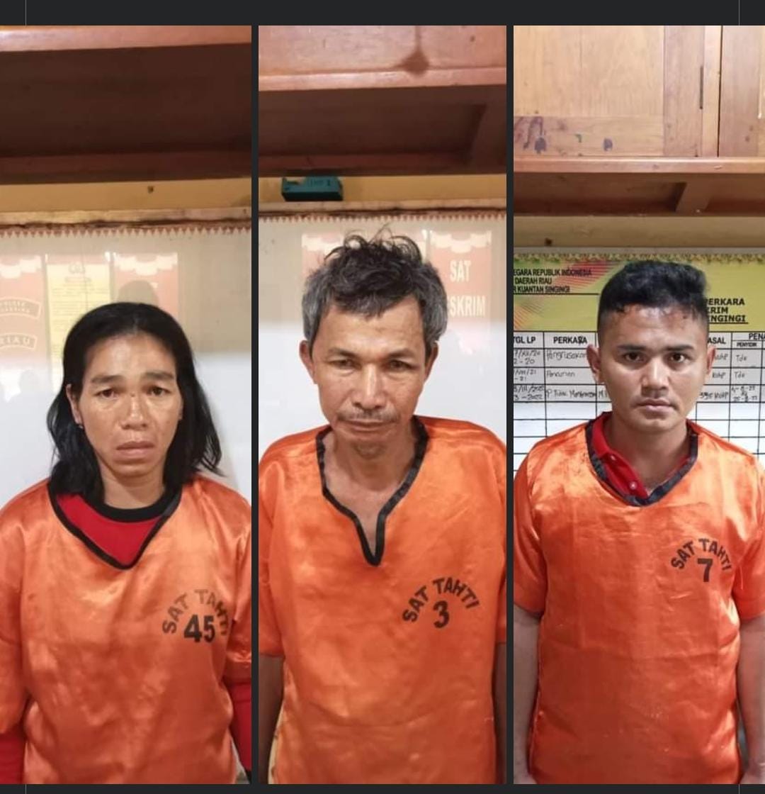 Polisi Tangkap 3 Terduga Pembunuhan Ibu dan Anak di Kuansing